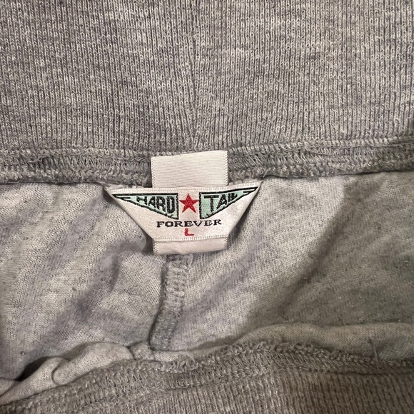 Hard tail low rise grey terry shorts. - Picture 3 of 3